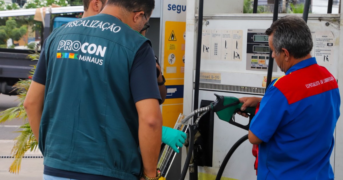 Pesquisa do Procon encontra diferença de até R$ 0,50 nos preços dos combustíveis em Manaus